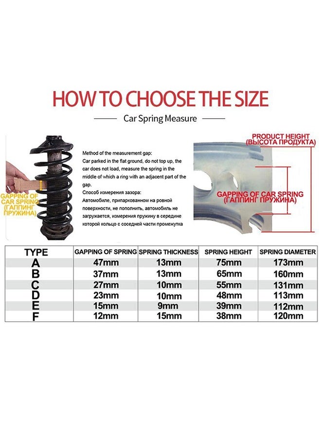 TLAXCA - 2Pcs Universal Car Shock Absorber Spring Bumper Power Auto Buffers C Type Spring Bumpers Rubber - Image 1