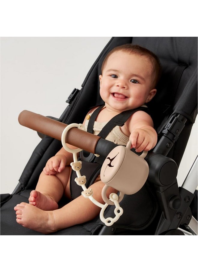 Itzy Ritzy Itzy Ritzy Silicone Toy & Snack Cup Strap (Bear)  - Image 1