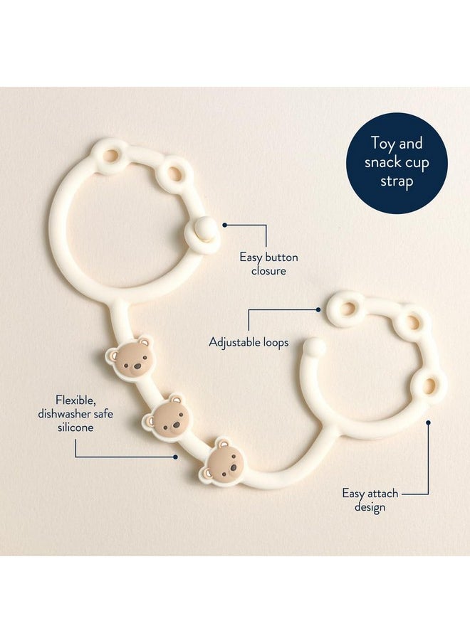 Itzy Ritzy Itzy Ritzy Silicone Toy & Snack Cup Strap (Bear)  - Image 4