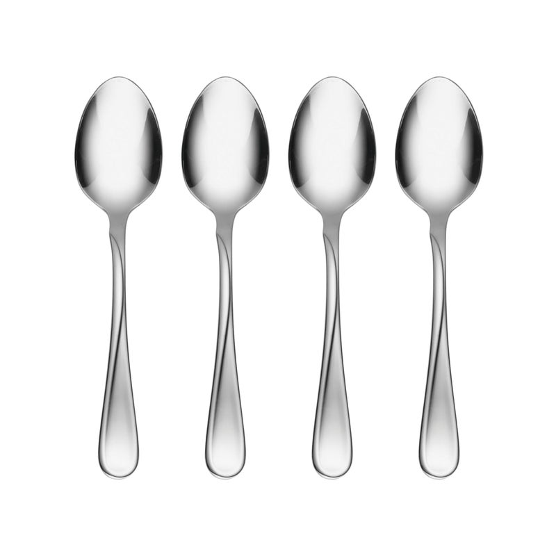 Oneida Flight Everyday Flatware Teaspoons 180 Stainless Steel Set of 4 Silver