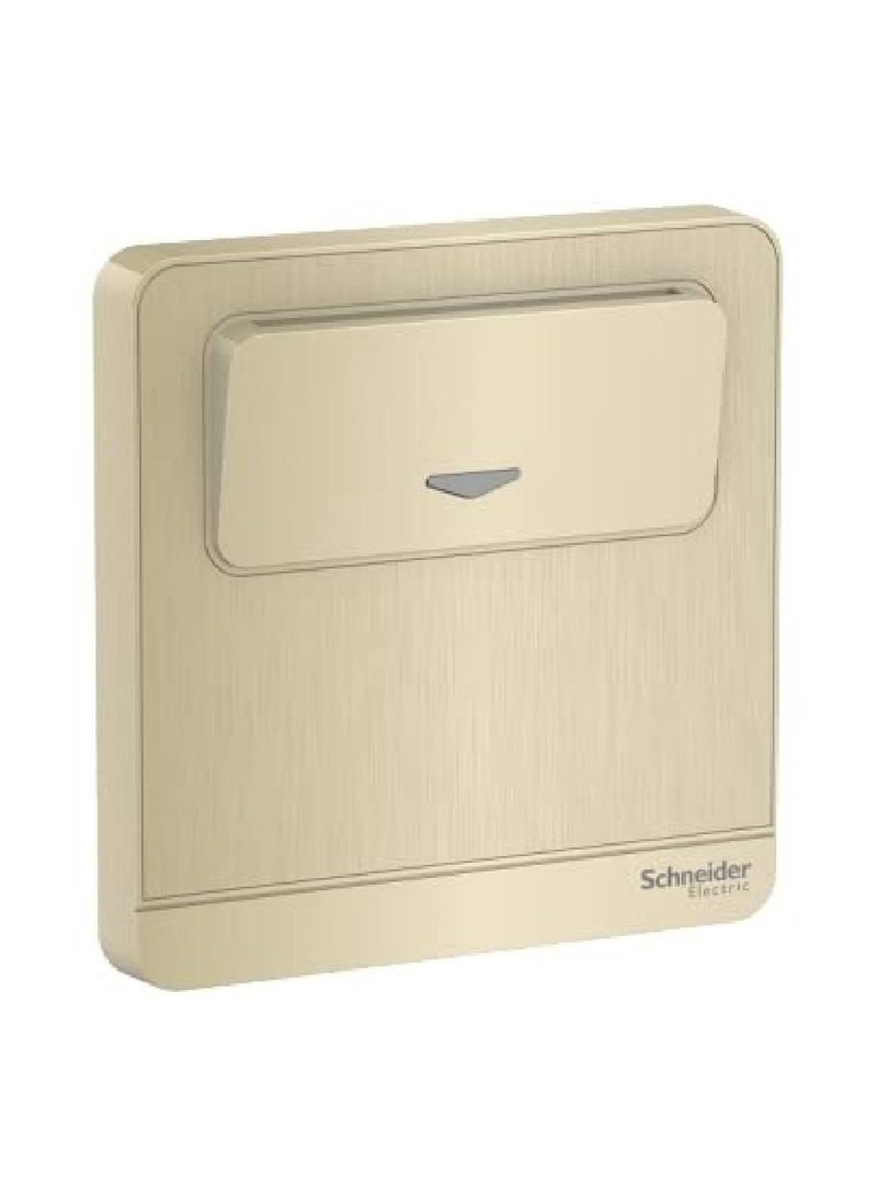 Schneider Electric Schneider Electric AvatarOn, card switch, 16 A, 250 V, Metal Gold Hairline (Model Number-E8331EKT_GH) 