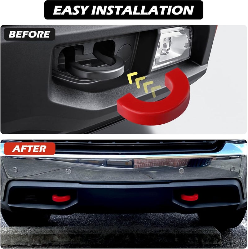 TECHPICCO Customized Tow Hook Covers for Chevy Silverado 2007-2024 - Image 5