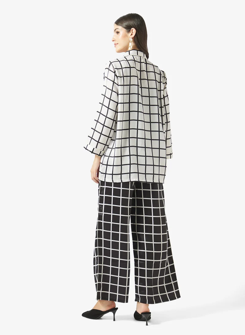 Fyor Check Print Round Collar Co-Ord Set