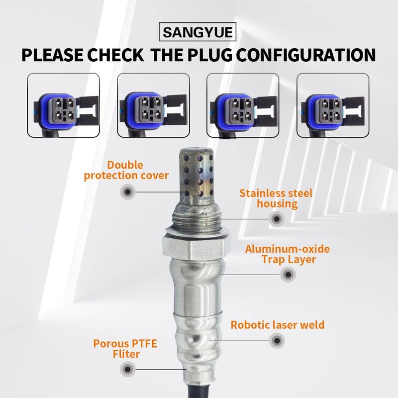 Sangyue 4x Oxygen O2 Sensor for GMC Acadia and Chevrolet Caprice 3.6L (2012-2016) - Image 2