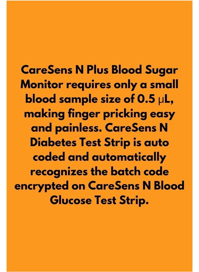 CareSens Blood Glucose Monitoring System With 100 Lancets - 50 Test Strips  - Image 5