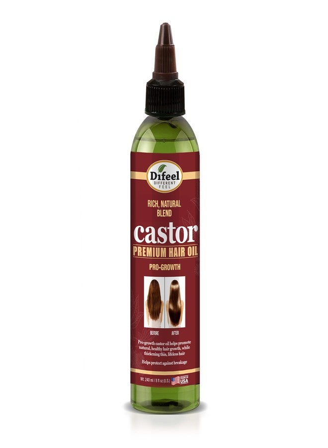 Difeel Pro-Growth Hair Oil - Premium 99% Natural Castor Oil for Hair Growth, 8 oz. - Image 1