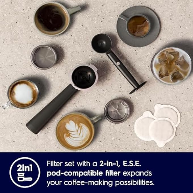 الكترولوكس ماكينة صنع قهوة الإسبريسو بمضخة مع شاشة تعمل باللمس ونظام تسخين Thermoblock وضغط 15 بار وماكينة صنع قهوة 2 في 1 مع رغوة حليب للكابتشينو واللاتيه باللون الفضي E5Ec150St - Image 5