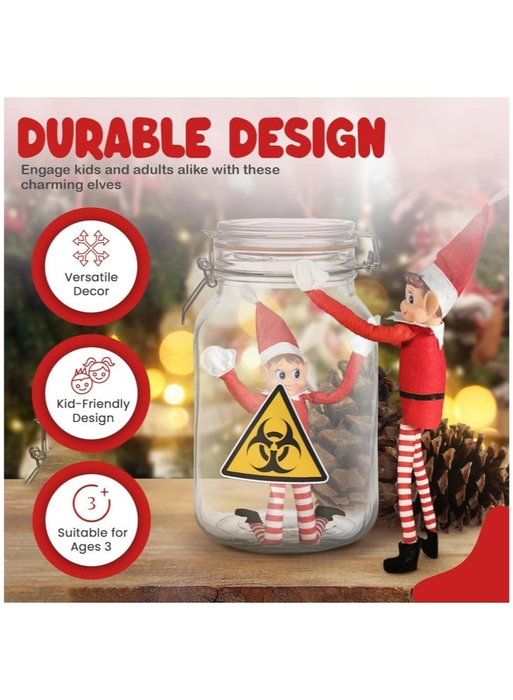 جيجيرو لعبة قطيفة على شكل قزم عيد الميلاد يتصرف بشكل سيئ، مقاس 15.75 بوصة، مع أذرع قابلة للتركيب (للأولاد) - Image 3