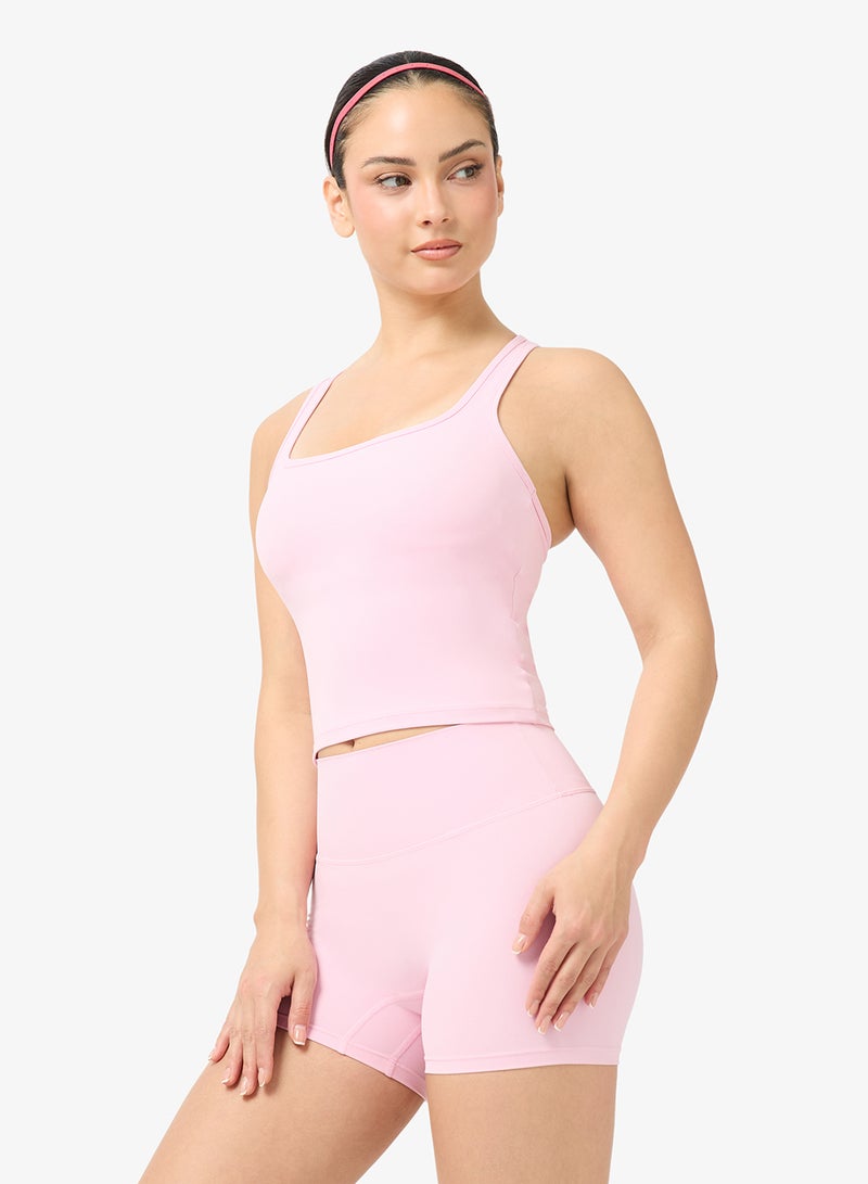 فورورد طقم تانك توب وشورت بياقة مربعة بدون خياطة بلمسة ناعمة - Image 3