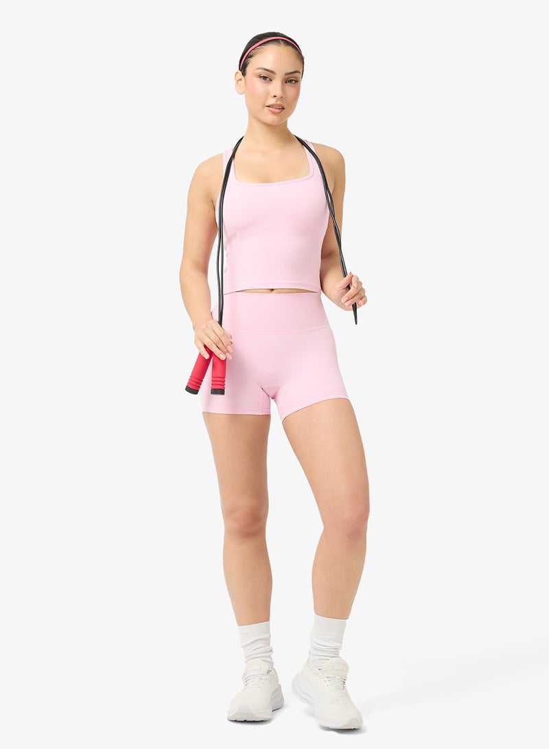 فورورد طقم تانك توب وشورت بياقة مربعة بدون خياطة بلمسة ناعمة - Image 5