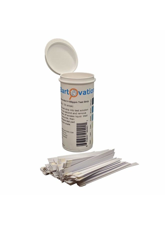 Bartovation Hydrogen Peroxide H2O2 Test Strips, Low Level, 0-100 Ppm [Vial Of 100 Strips] - Image 3