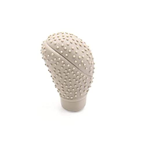 Aksmit Anti-Scratch Soft Car Auto Silicone Nonslip Oval Gear Shift Knob Protector Cover (Beige) for Grand i10 - Image 5