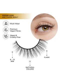 Velour Lashes Velour Vegan Luxe Eyelashes Luxurious Natural False Lashes Lightweight Reusable Handmade Fake Lash Extensions Wear Up To 25 Times 100% Vegan Mink Soft And Comfortable All Eye Shapes  - Image 3