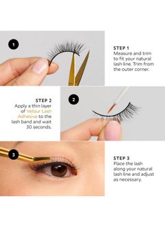 Velour Lashes Velour Vegan Luxe Eyelashes Luxurious Natural False Lashes Lightweight Reusable Handmade Fake Lash Extensions Wear Up To 25 Times 100% Vegan Mink Soft And Comfortable All Eye Shapes  - Image 5