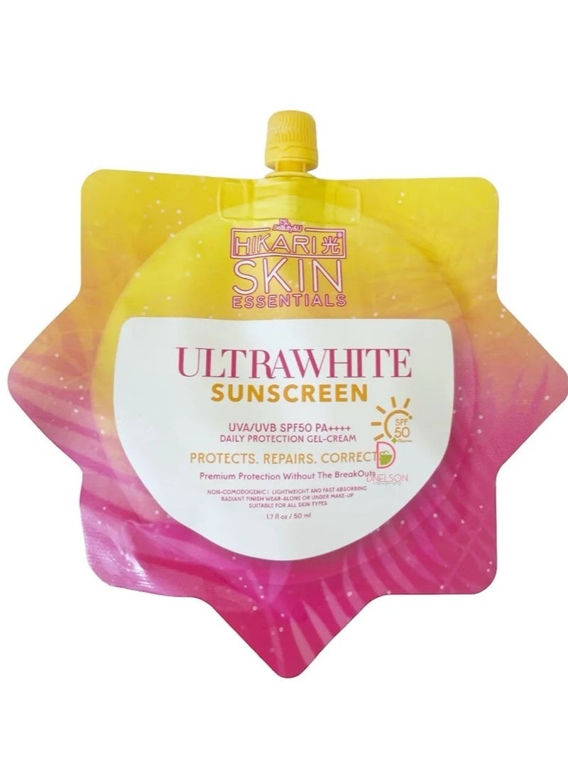 هيكاري (قد يختلف التغليف)واقي شمس UltraWhite SPF 50 UVA/UVB، 50 مل - Image 1