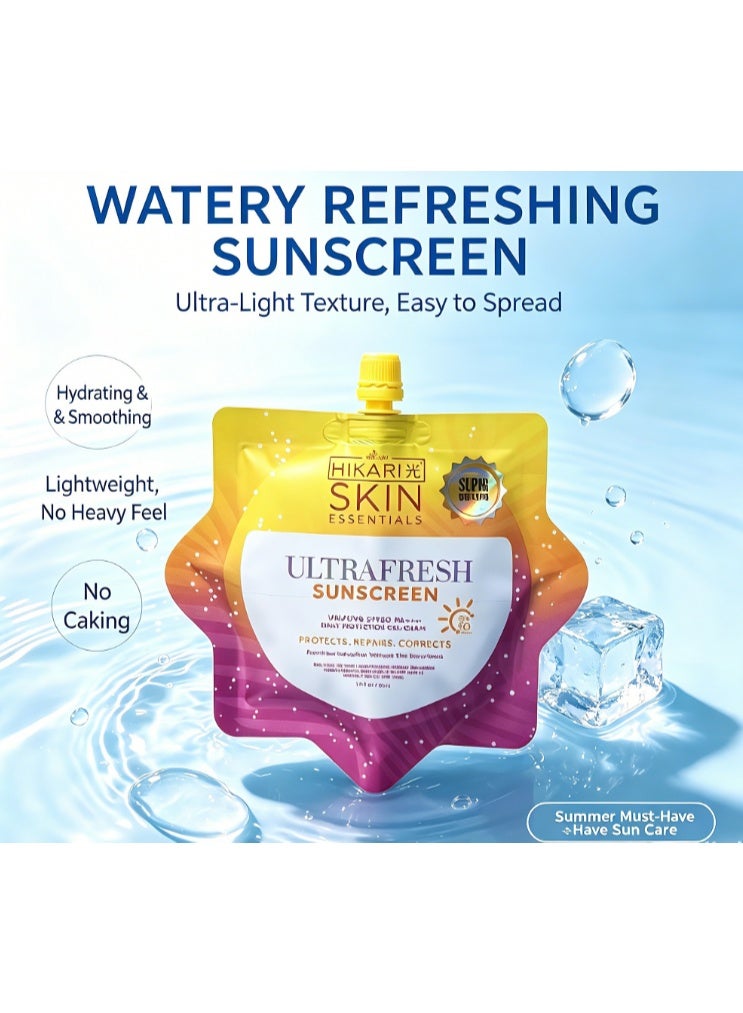HIKARI SKIN UltraFresh Sunscreen Serum SPF50+ PA++++, , 50ml - Image 3