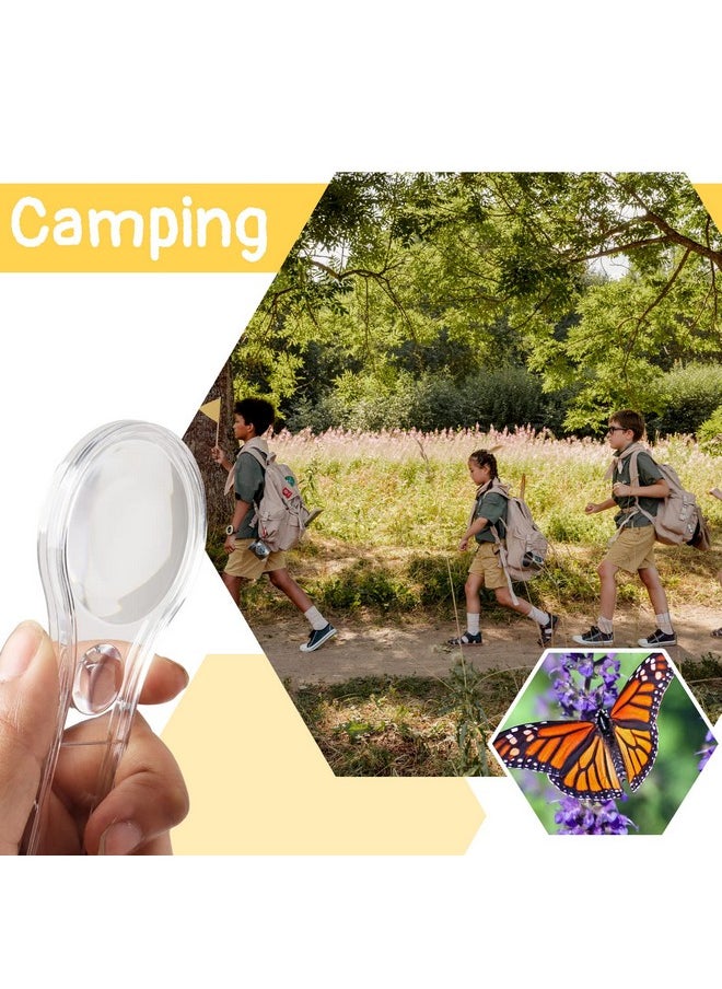 Hapy Shop - 18 Pack Mini Magnifying Glass 3X And 5X Magnifiers Handheld Plastic Magnifying Glasses For Home, Classroom Use Portable Reading Magnifiers - Image 1