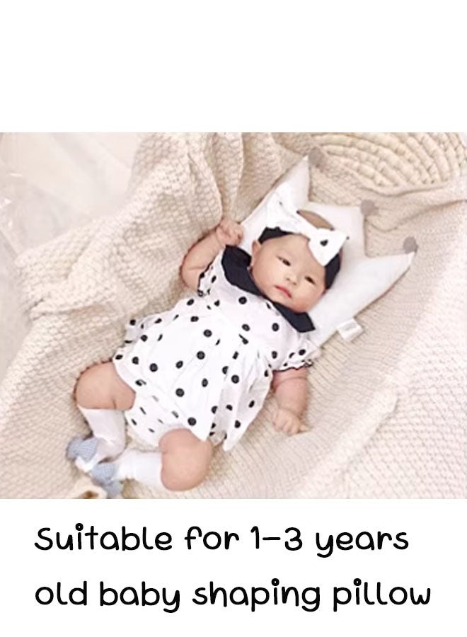 Vinnatsu Baby Pillows Baby headrest for Baby Sleeping Prevent Flat Head Protection Support Cute Crown Shape Suitable for infants aged 1-3 years old (Pink) - Image 5