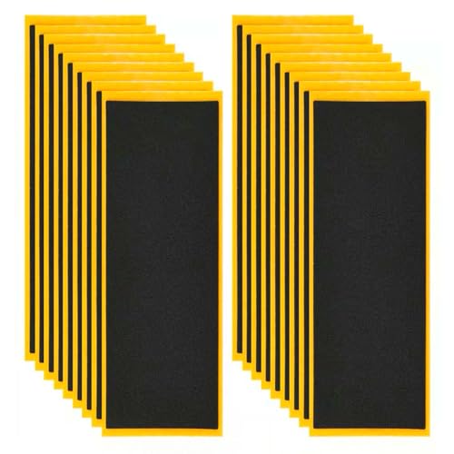 ACFELLE Fingerboard Grip Tape PRO Quality 8 Sheets Foam Black Wooden Mini Skateboard Strong Adhesive Stickers 110mm x 38mm 8 - Image 1