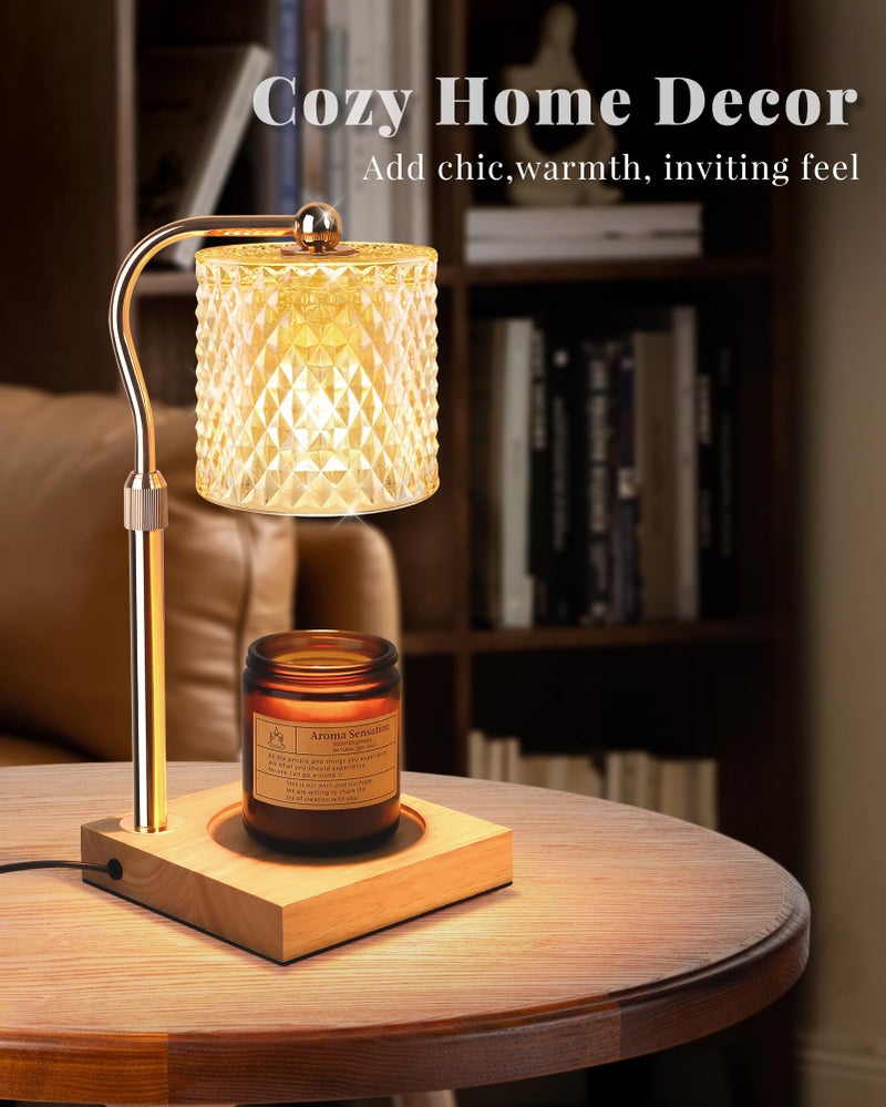 Linstaine Candle Warmer Lamp with Timer Dimmer Adjustable Height, Mothers Day Gifts for Mom, Birthday Gifts for Women, House Warming New Home Decor, Electric Wax Warmer for Jar Candles, Gold - Image 3
