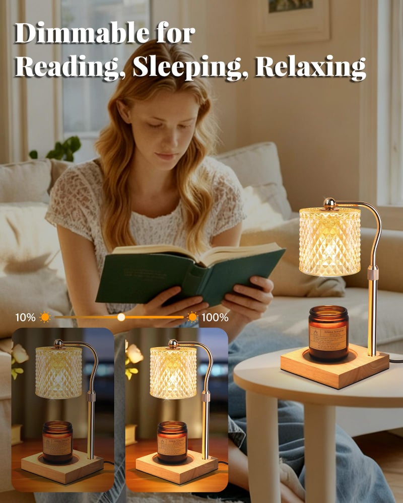 Linstaine Candle Warmer Lamp with Timer Dimmer Adjustable Height, Mothers Day Gifts for Mom, Birthday Gifts for Women, House Warming New Home Decor, Electric Wax Warmer for Jar Candles, Gold - Image 5