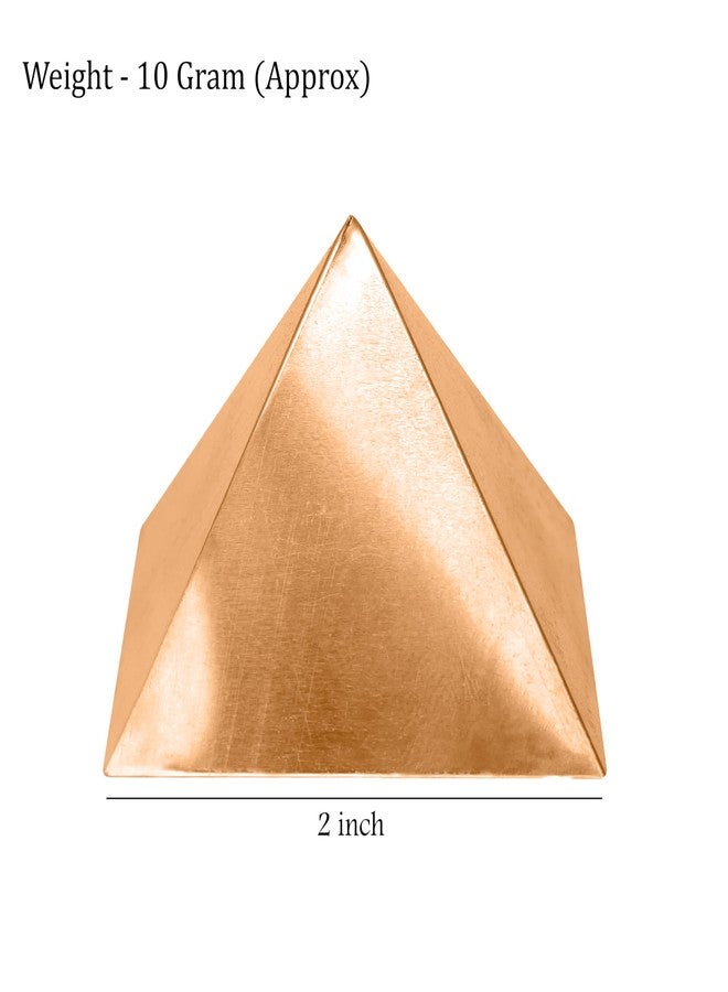 TREE MAISON CORONATING HOMES Pure Copper Plain Hollow Pyramid | 2 inch |Pack of 1 | Boost Positive Energy for Vastu | Energy for Vibrations at Home, Office | Powerful Positive Energy Remedies - Image 2