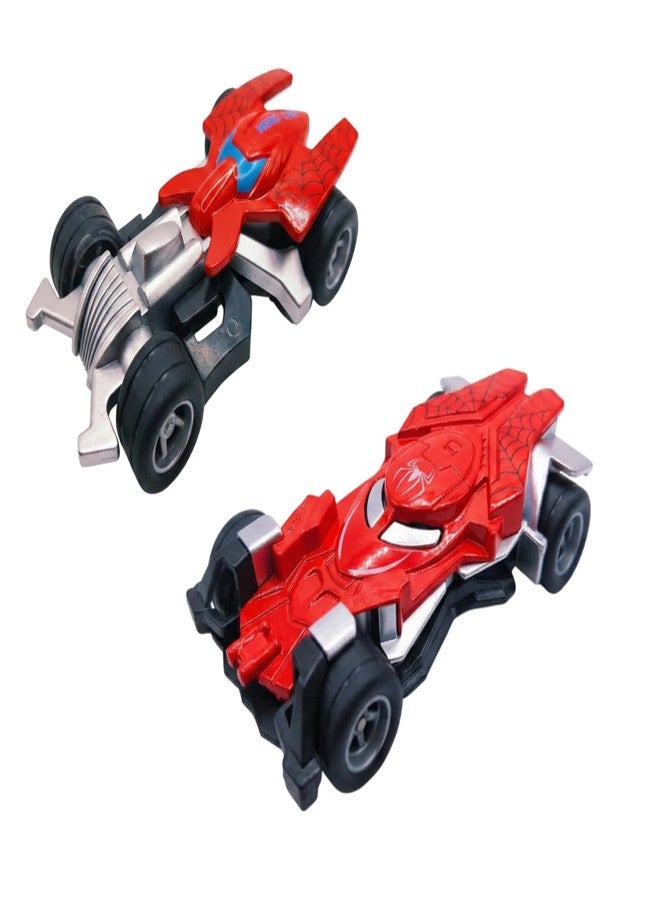 eToymart Mini Metal Die Cast Car Toy Play Set of 2 | Toy Vehicle Play Set | High Speed Unbreakable Small Racing Vehicle Cars for Kids | Exciting Playtime Adventures Toy | 3+ Years, Red - Image 1