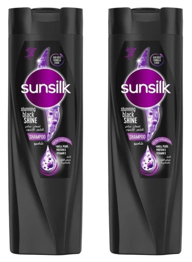 Sunsilk Black Shine Shampoo (2 x 400 ml) - Image 1