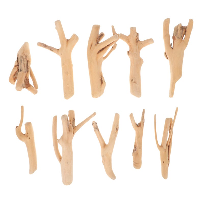 10Pcs Natural Driftwood For Aquarium Decor Fish Tank Coral Terrarium Branches Khaki - Image 2