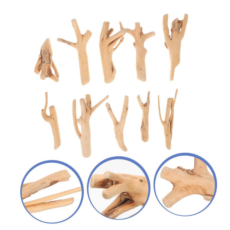 10Pcs Natural Driftwood For Aquarium Decor Fish Tank Coral Terrarium Branches Khaki - Image 5