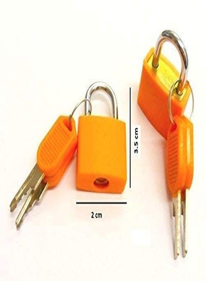 CELLEBII® 4 Pcs Small Size Padlocks for Securing Luggage While Travelling Along with 4 Keys for Each Lock - Image 4