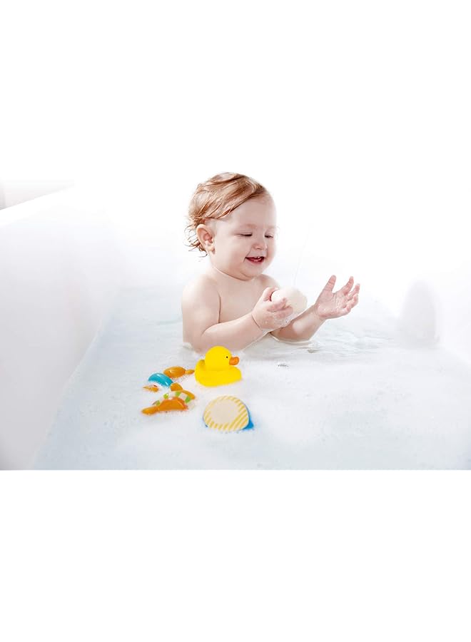 Hape Teddy And Friends Bath Squirts |Multi Color Little Fun Splashers Educational Bath Toy For Kids Months+ - Image 3
