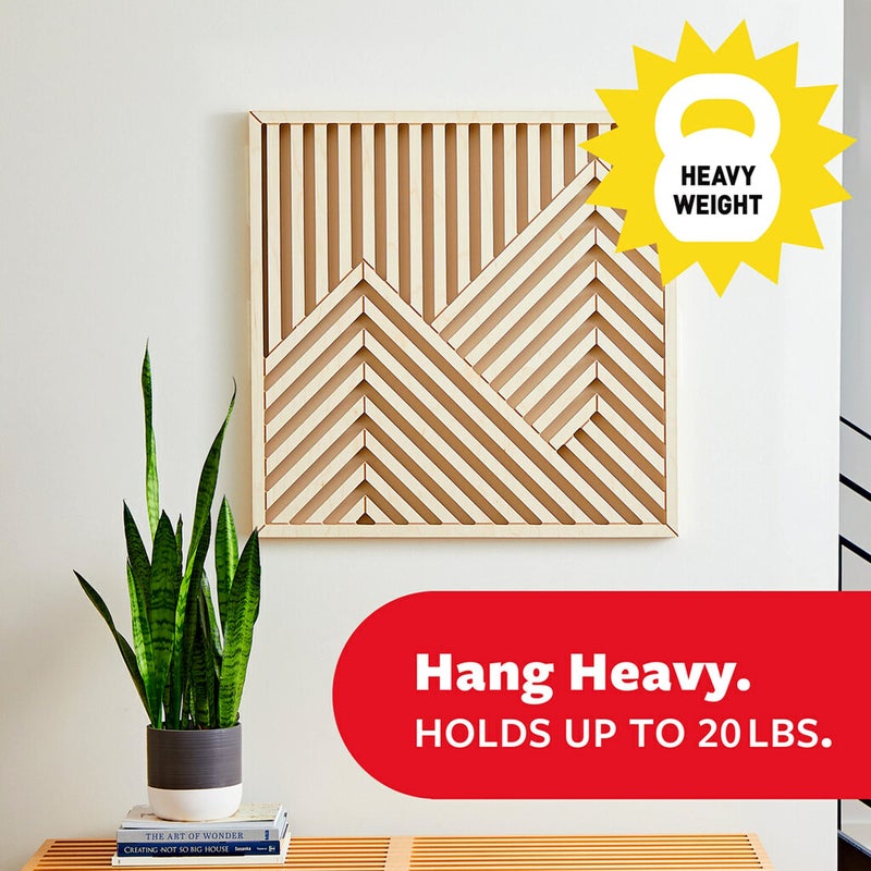 Command Command 20 Lb XL Heavyweight Picture Hanging Strips, Damage Free Hanging Picture Hangers, Heavy Duty Wall Hanging Strips for Living Spaces, 10 White Adhesive Strip Pairs  - Image 2