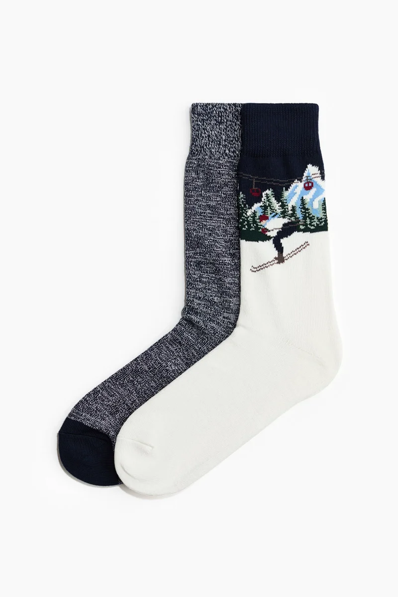 H&M 2-pack motif-detail socks