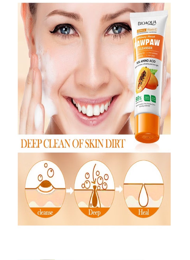 بيو أكوا منظف ومبيض للوجة بفيتامين سي 100 جرام - Image 3