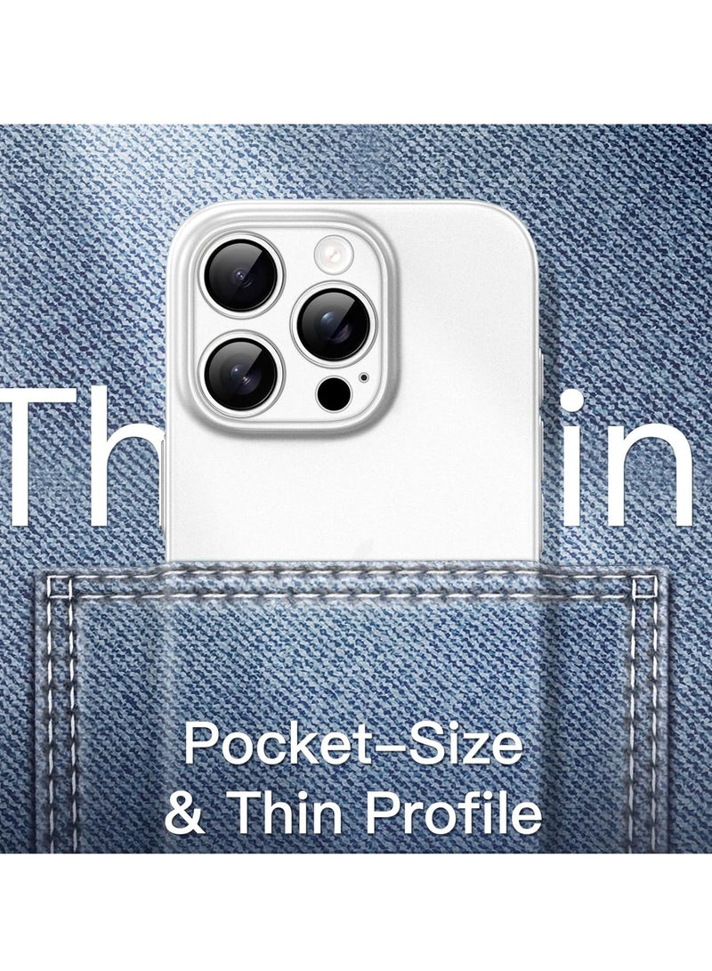 ELTRAZONE Ultra-Slim 0.35mm iPhone 16 Pro Case (6.3 Inch) – Lightweight Matte Finish, Full Camera Protection, Minimalist Hard Cover (Frosted Clear) - Image 5