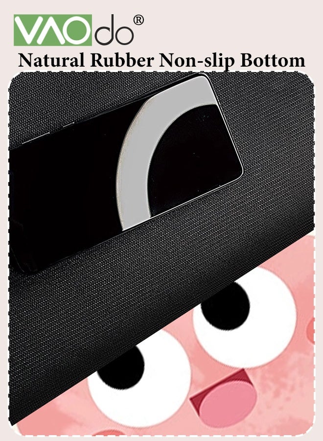 فاو دو سجادة حمام غير منتظمة، سجادة حمام على شكل كارتوني، سجادة حمام ناعمة غير قابلة للانزلاق، سجادة حمام سريعة الامتصاص للماء، سجادة حمام ماصة قابلة للغسل لغرفة المعيشة وغرفة النوم والحمام والمكتب 50*80 سم - Image 4