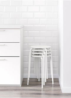 SKY-TOUCH SKY-TOUCH 1pcs Stackable Marius Stool, Durable Plastic & Steel, Lightweight, Space-Saving, Anti-Slip Legs, Holds Up to 80kg, Ideal for Indoor/Outdoor Use–Home,Office,Bar,School,Lab  - Image 5