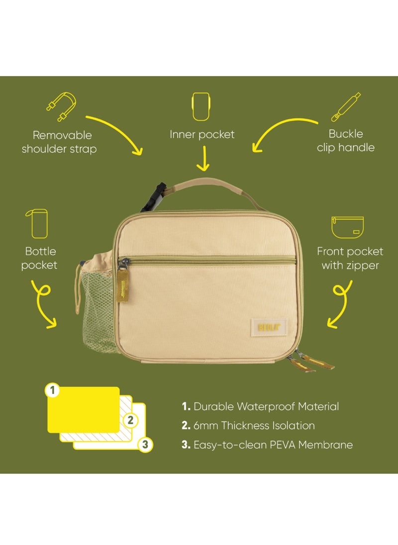 BEOLA Lunch Bag Insulated Lunch Box Carrier, Mustard Yellow  - Image 2