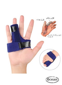 Ocean Finger Brace for Right Hand, Trigger Finger Splints for Arthritis Pain Tendon Injury, Broken Mallet Finger Stabilizer Supports for Dislocated Knuckle Immobilizer Wrap  - Image 1