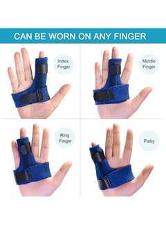 Ocean Finger Brace for Right Hand, Trigger Finger Splints for Arthritis Pain Tendon Injury, Broken Mallet Finger Stabilizer Supports for Dislocated Knuckle Immobilizer Wrap  - Image 2