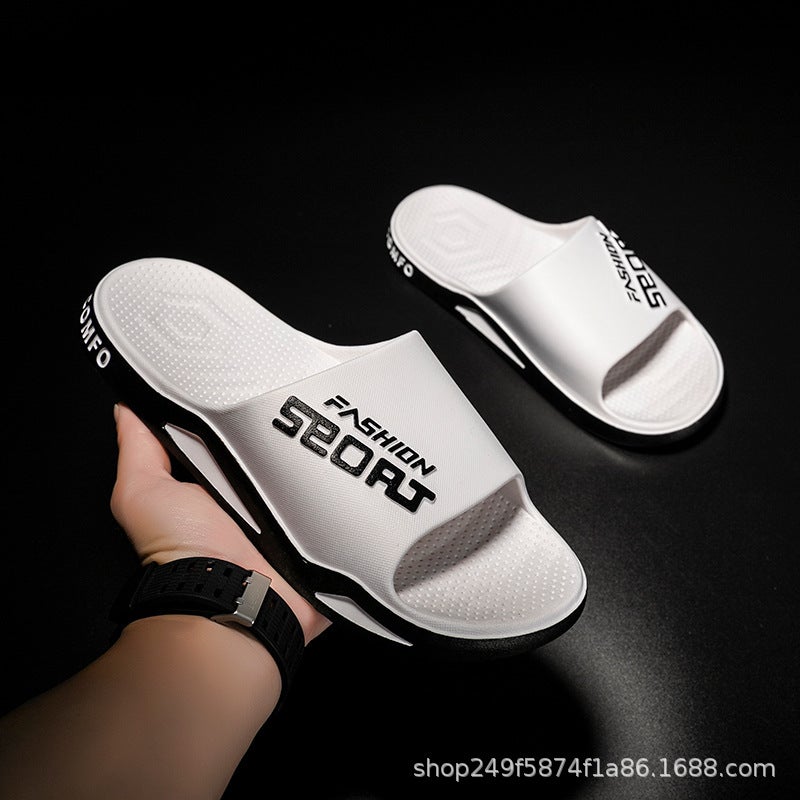 plus size Slippers Mens Summer Outfit Fashionable Thick Bottom Indoor Household Non-Slip Deodorant Sandals for Mens Summer Black - Image 3