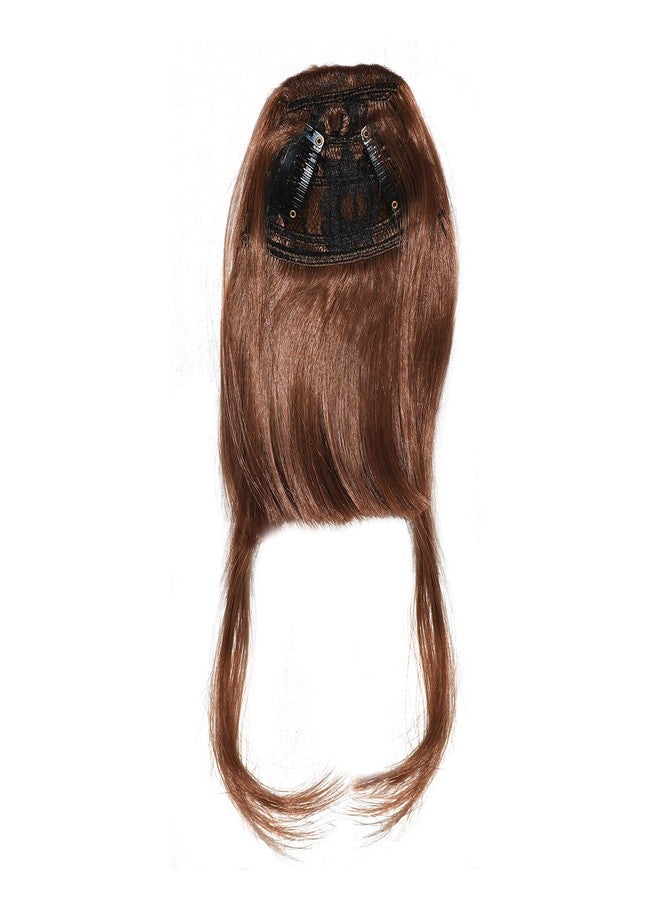 Paradise® Synthetic Front Hair Extensions With Clips Hair Bang Fringe for Women And Girls With Center Cut (Medium Brown) - Image 2