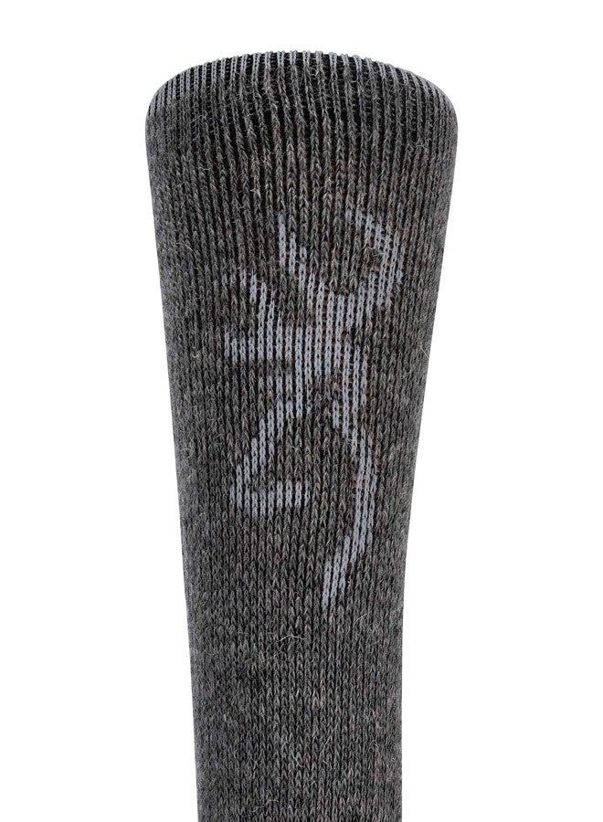 Browning Women's Wool Buckmark Socks, 2 Pairs Wool Blend Outdoor Boot Socks with Arch Support, Rowan (Dark Gray/Julep), Medium - Image 2