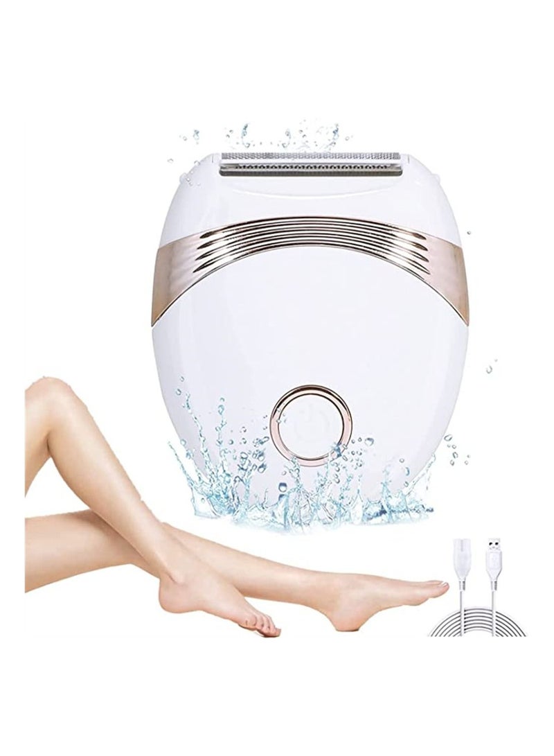Electric Hair Remover, Bikini Trimmer for Women, Wet and Dry, Rechargeable Lady Shaver, Easy Quick Shaver Head, Body Removal Legs Underarms - Image 1