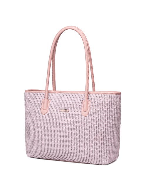 Premium Lightweight Tote Bag for Women Water Resistant Multifunctional Hand Bag with Separate Laptop and Tablet Compartment, CB00800-PINK