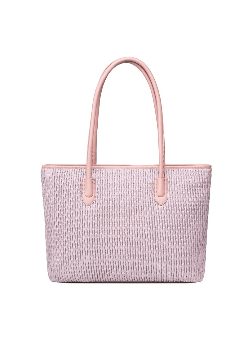 شانتريا - Premium Lightweight Tote Bag for Women Water Resistant Multifunctional Hand Bag with Separate Laptop and Tablet Compartment, CB00800-PINK - Image 1