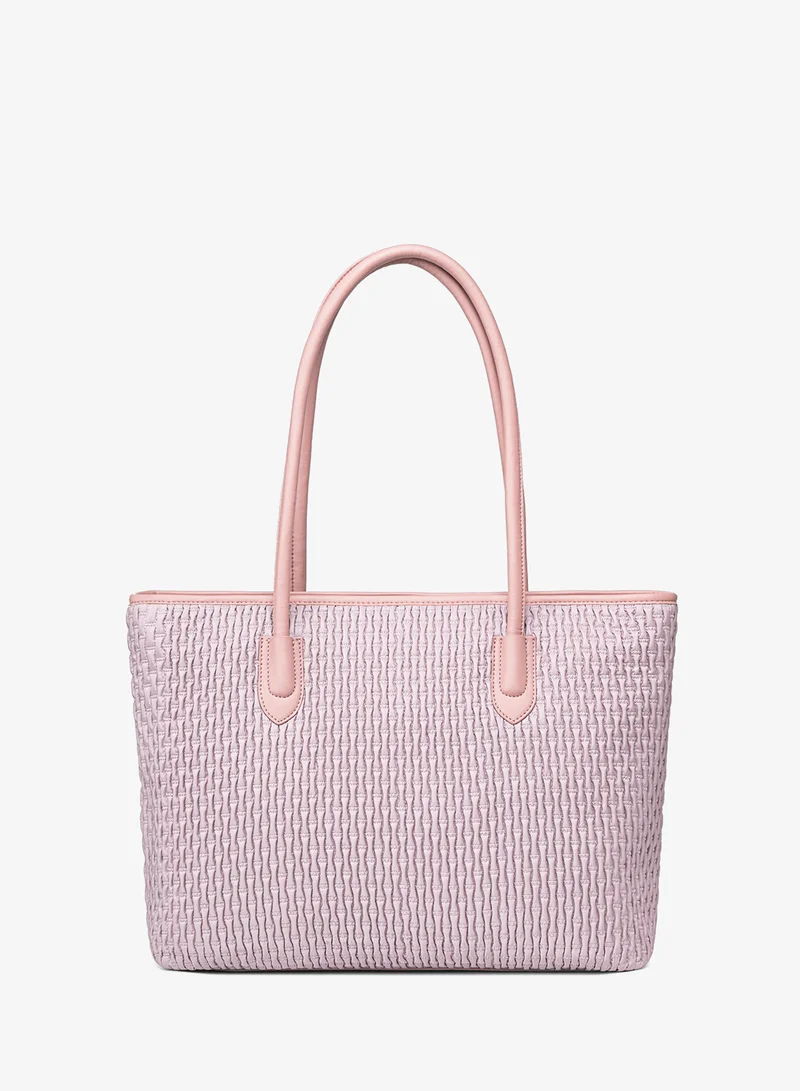 Chantria Premium Lightweight Tote Bag for Women Water Resistant Multifunctional Hand Bag with Separate Laptop and Tablet Compartment, CB00800-PINK