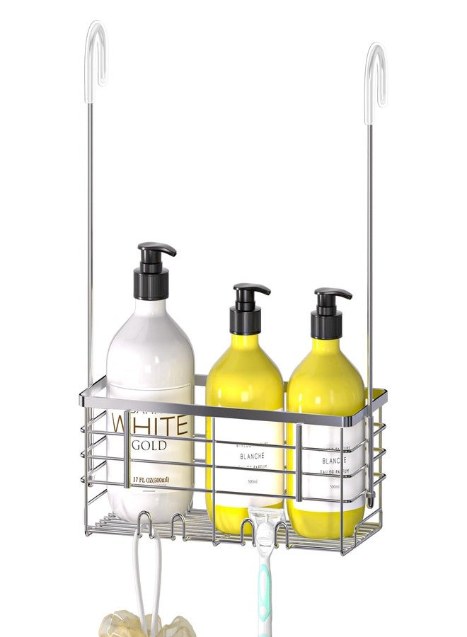 DELLAN Hanging Shower Organizer, Shower Rack with Hooks Over the Door, Bathroom Shower Caddy and Basket - Image 1