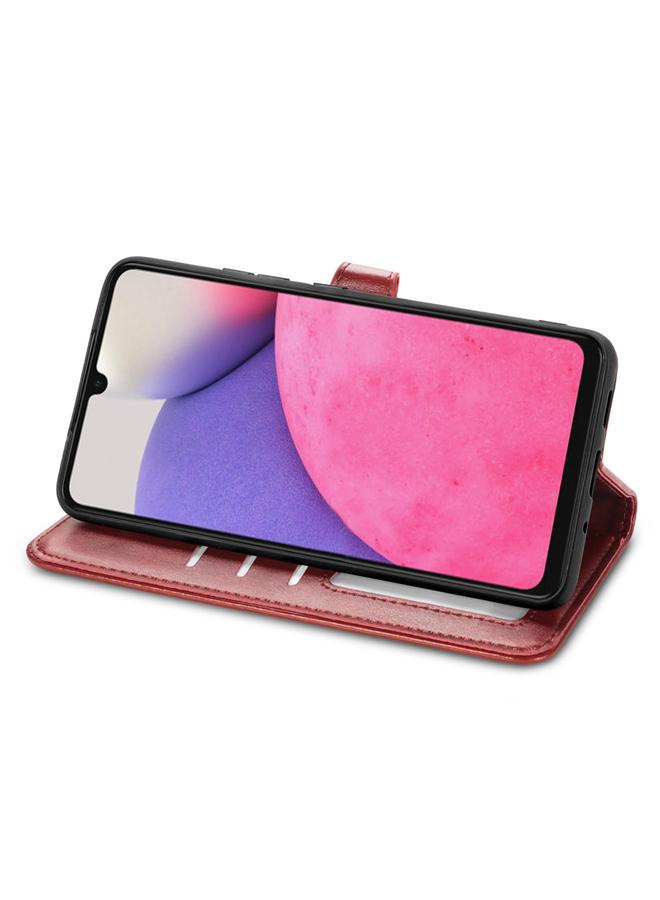 S-TOP Case For Samsung Galaxy A33 5G Solid Color Leather Buckle Phone Case - Image 4